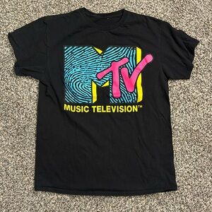 Medium Black MTV Short-Sleeve Tee Shirt